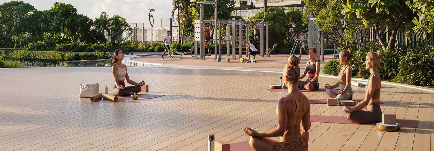 DAMAC District yoga area